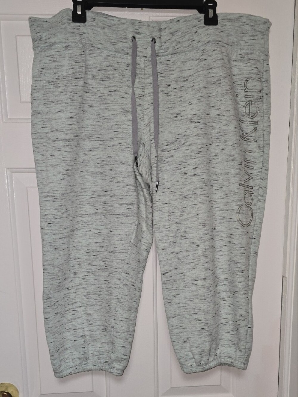Calvin Klein Light Mint Heathered Drawstring Capris Size XXL - Picture 2 of 9